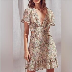 NWT Storia brand - Floral open back dress.